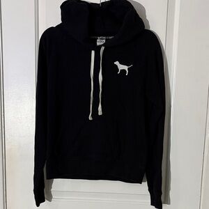 PINK Victoria's Secret Black Hoodie with White Print
